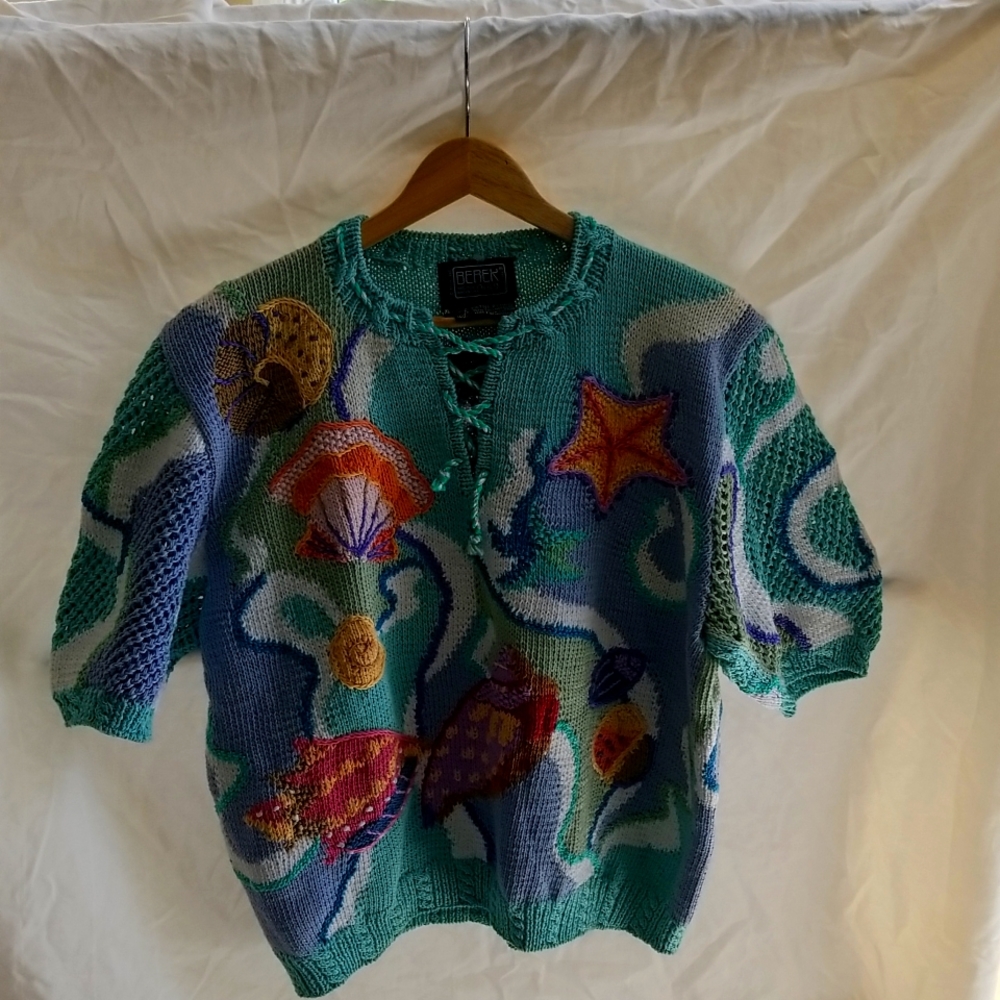 Berek seashell short sleeved sweater